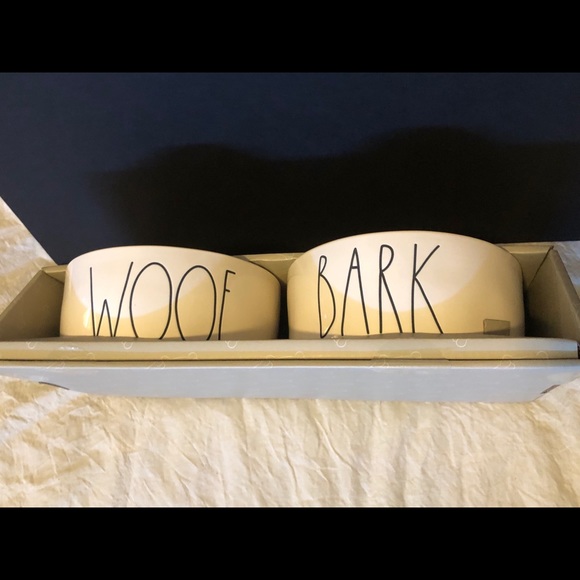 Rae Dunn Woof and Bark Bowl Set - Picture 4 of 4